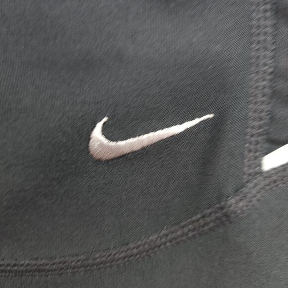Nike Pants Womens XS Black Dri Fit Running Crop Capri Legging Back Zip Pocket - Picture 2 of 12